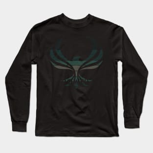 PHOENIX POWER Turquoise, Retro Design, Rings Long Sleeve T-Shirt